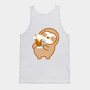 Cute Root Beer Float Sloth Tank Top